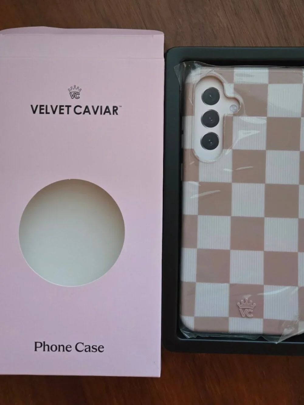 BNIB Velvet Caviar Nude Vibe Checker case for Samsung Galaxy S24+